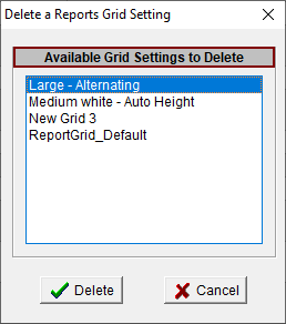 DeleteReportsGridSetting