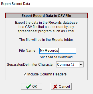 ExportRecords