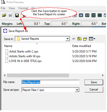 SaveRecordsReport