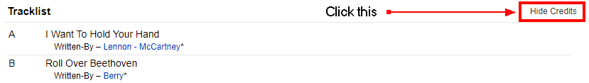 Credits Showing - Not Good for Copying